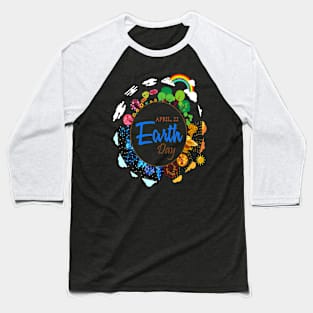 Earth Day the Four Seasons Baseball T-Shirt